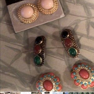 3 pairs vintage RJ Graziano earrings